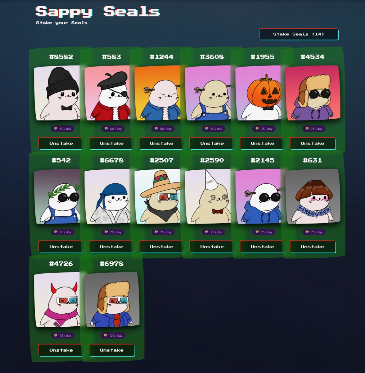 Mikewheeler8333's tweet photo. Just bought and staked 14 @sappyseals… what’s next??? https://t.co/47av0YPq2V