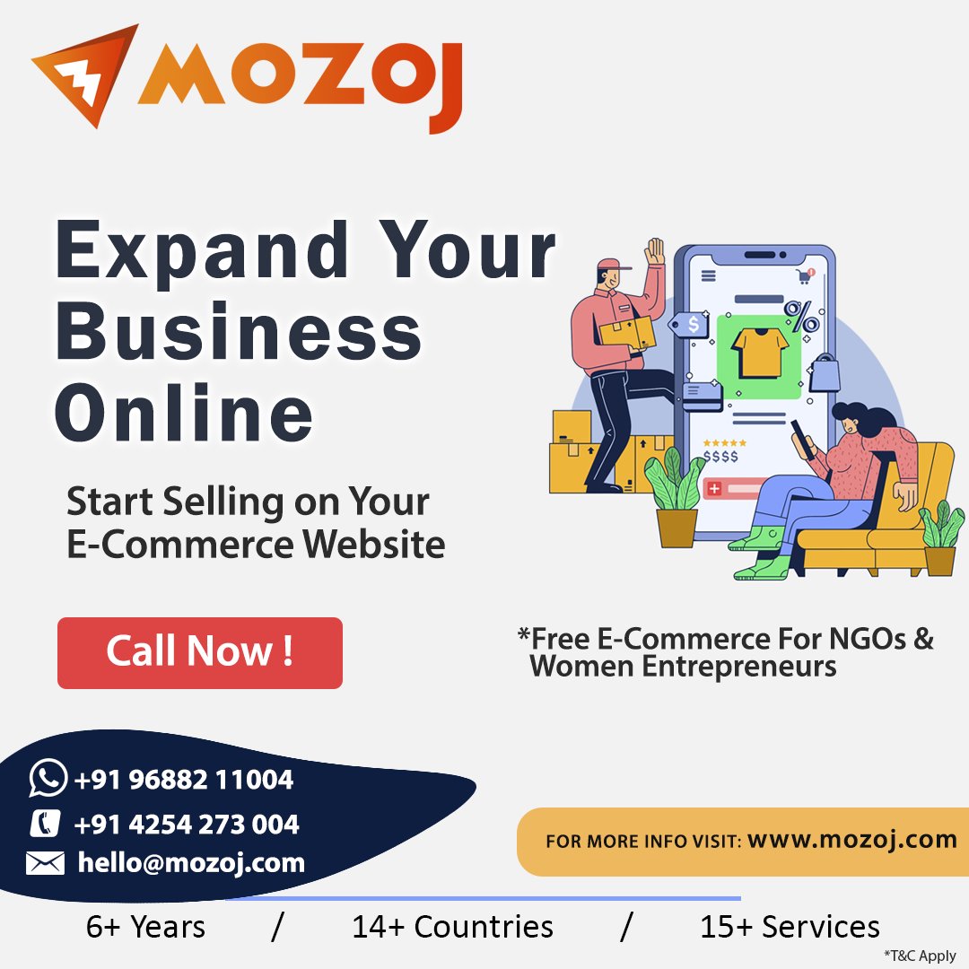 Mozoj_labs's tweet photo. Expand Your Business Online and Start Selling!
Get an E-commerce Website at 15% OFF!
https://t.co/lFTYZdG41m | +91 96882 11004
#mozoj #Mozoj_it #mozoj_itconsulting #ecommerceapp #ecommerce #ecommercewebsite #coimbatore #bangalore #karamadai #mettupalayam https://t.co/K210FJZR2H