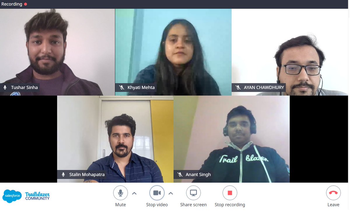 Thanks for such an insightful session <a href="/khyatu07/">Khyati Mehta #WITDreamin24</a>  and Stalin.
The winners for the event are:-
1-Anjali Dandekar
2-Mohnish Nair <a href="/MohnishNair7/">Mohnish Nair</a> 
#trailblazercommunity #UserGroupKol #SFUGKolkata