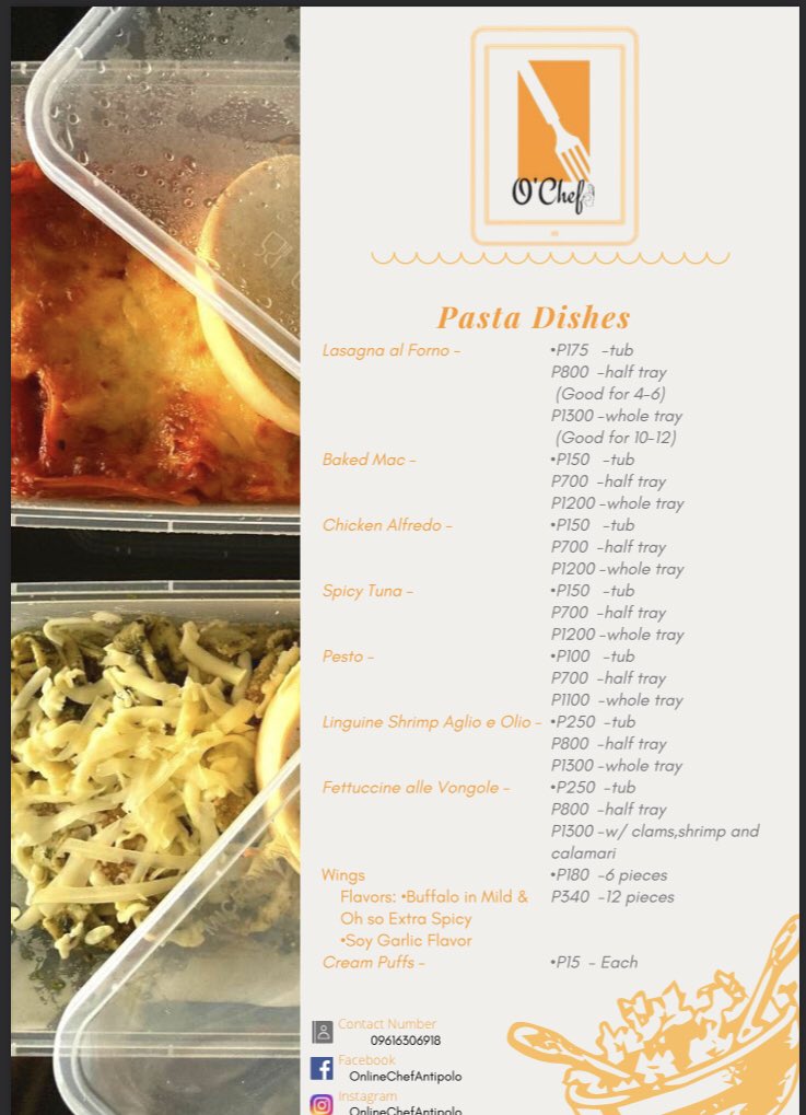 MrLonelybuddy's tweet photo. Happy Monday Foodies! May remnants pa ng headache pero kaya na mag admin task at mag promote! We still have slots for Valentines day! For love birds, friends and families na mag stay at home celebration lang best to order your #Ochef fresh pasta, mains at desserts nalang! https://t.co/dTZpUAEFKo