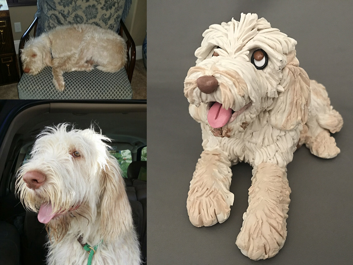 Jackson's custom figurine highlights his shaggy 'do, pink nose and charming smile! Make your dog a Hound of #Hope: etsy.me/10z2Bmv