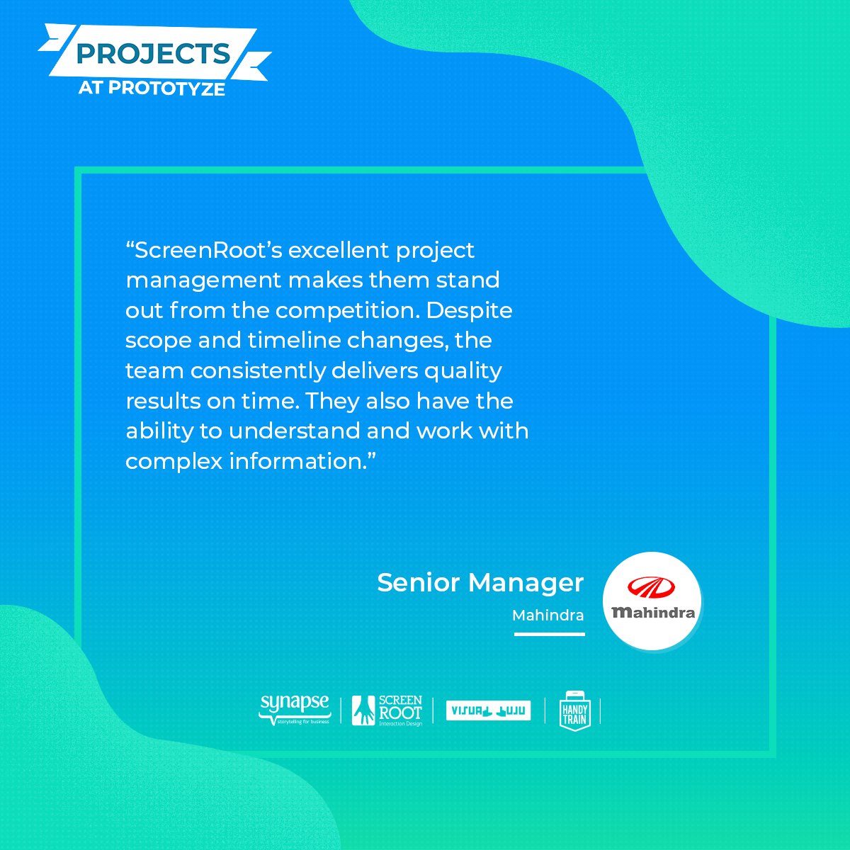 Prototyze1's tweet photo. We’re always happy when our clients are pleased with the work we do for them!

#ProjectsAtSpotlight #ClientReviews #Testimonials #ScreenRoot https://t.co/YKdp81c4eC