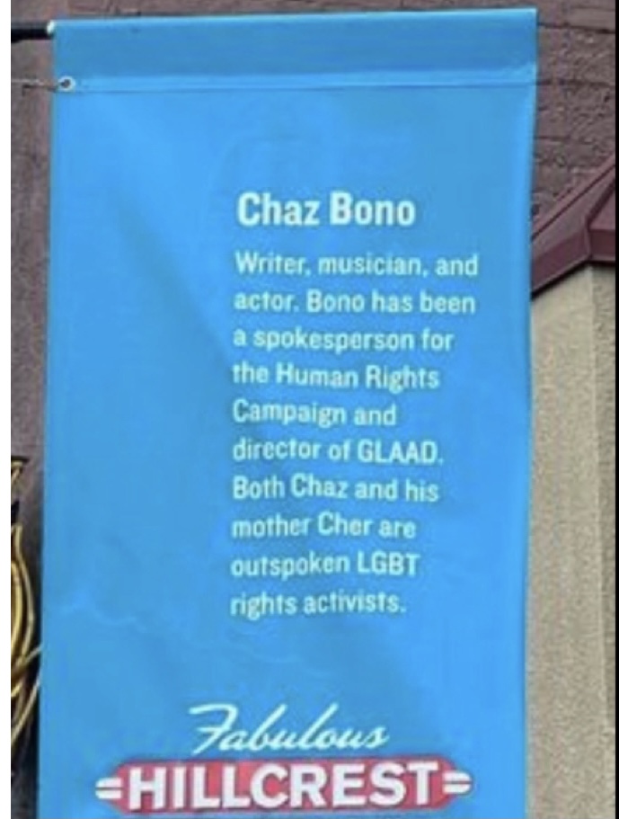 cher's tweet photo. So Proud Of Chaz🥰.
Was Beyond Excited When I Saw This🎈.It’s In San Diego,On University Ave🤔,Or St.
🎭YEAH🎉 https://t.co/LKomxE4BtM