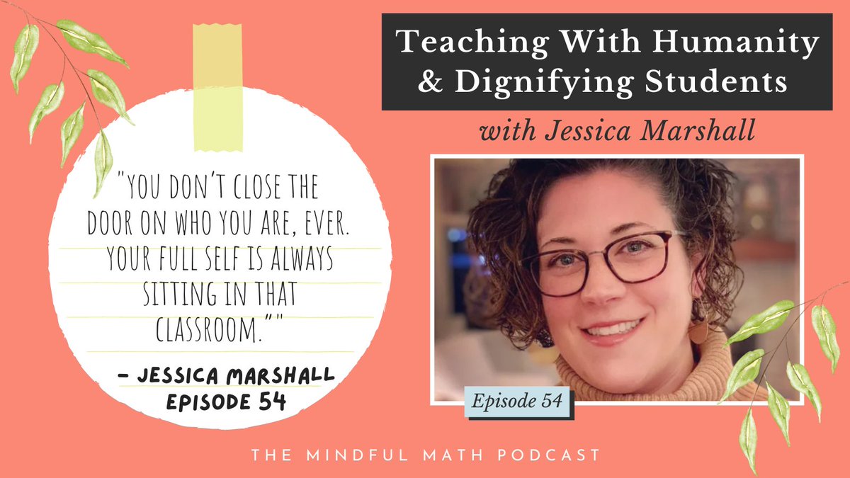 In this episode, Ph.D. student @JMarshall_Chi
 makes a compelling case for why teachers should spend more time getting to know students’ WHOLE selves – and less time trying to control or “fix” them. Listen here: mindfulmathcoach.com/episode54

#culturematters #students #TEACHers #mtbos
