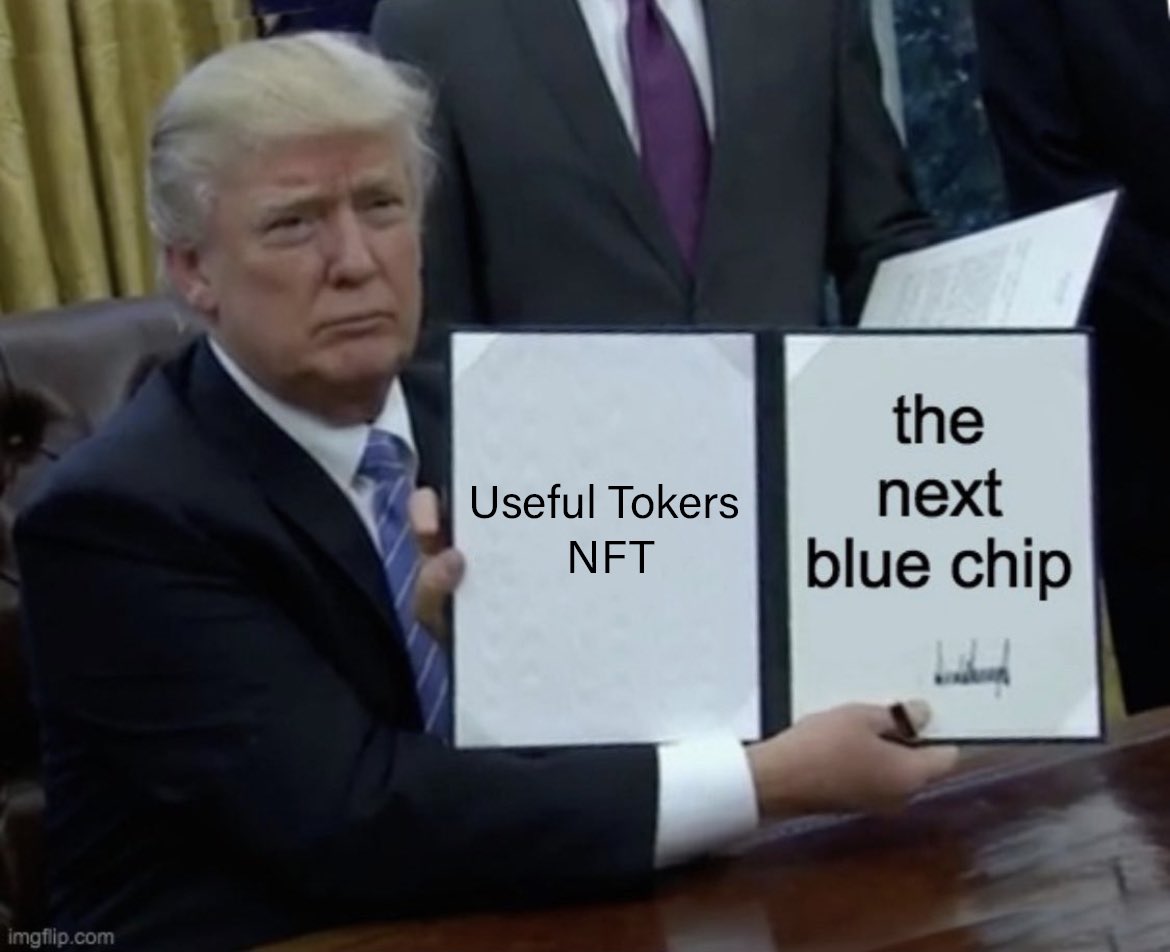 UsefulTokerNFT's tweet photo. Any other NFT: *Exists*

Donald Trump: YOUR FIRED https://t.co/aih4BRuHGh