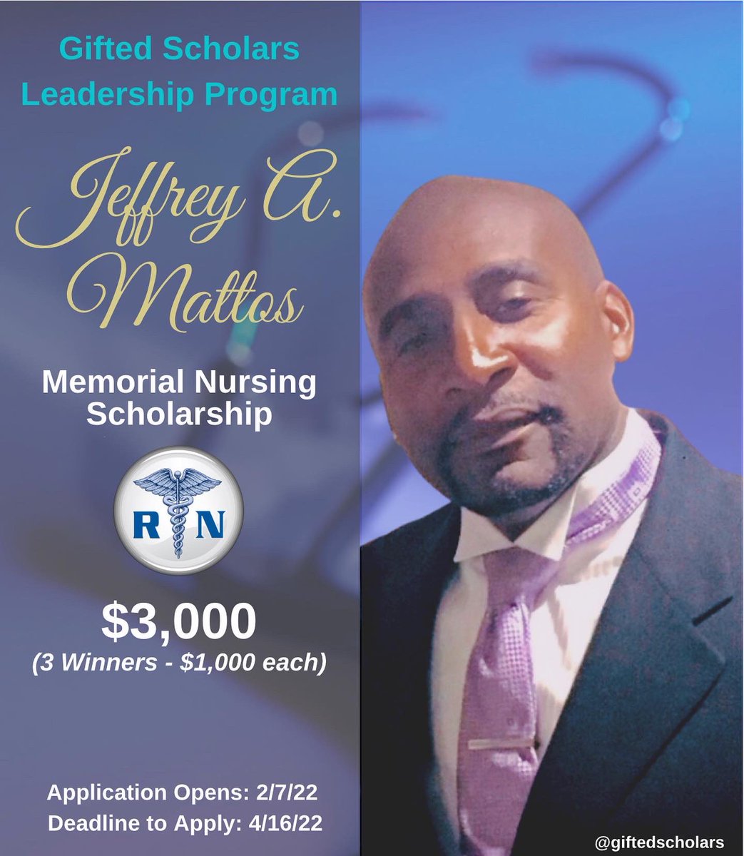 NoodlaBarrett16's tweet photo. Gifted Scholars Leadership Program, Inc., is thrilled and honored to launch the Jeffrey A. Mattos Memorial #Nursing #Scholarship.

Named in honor of my late brother who worked as an #RN for 30+ yrs and absolutely loved it!!🩺💙

Angel Barrett, Founder/CEO
#blackhistorymonth https://t.co/ojIZDItigo