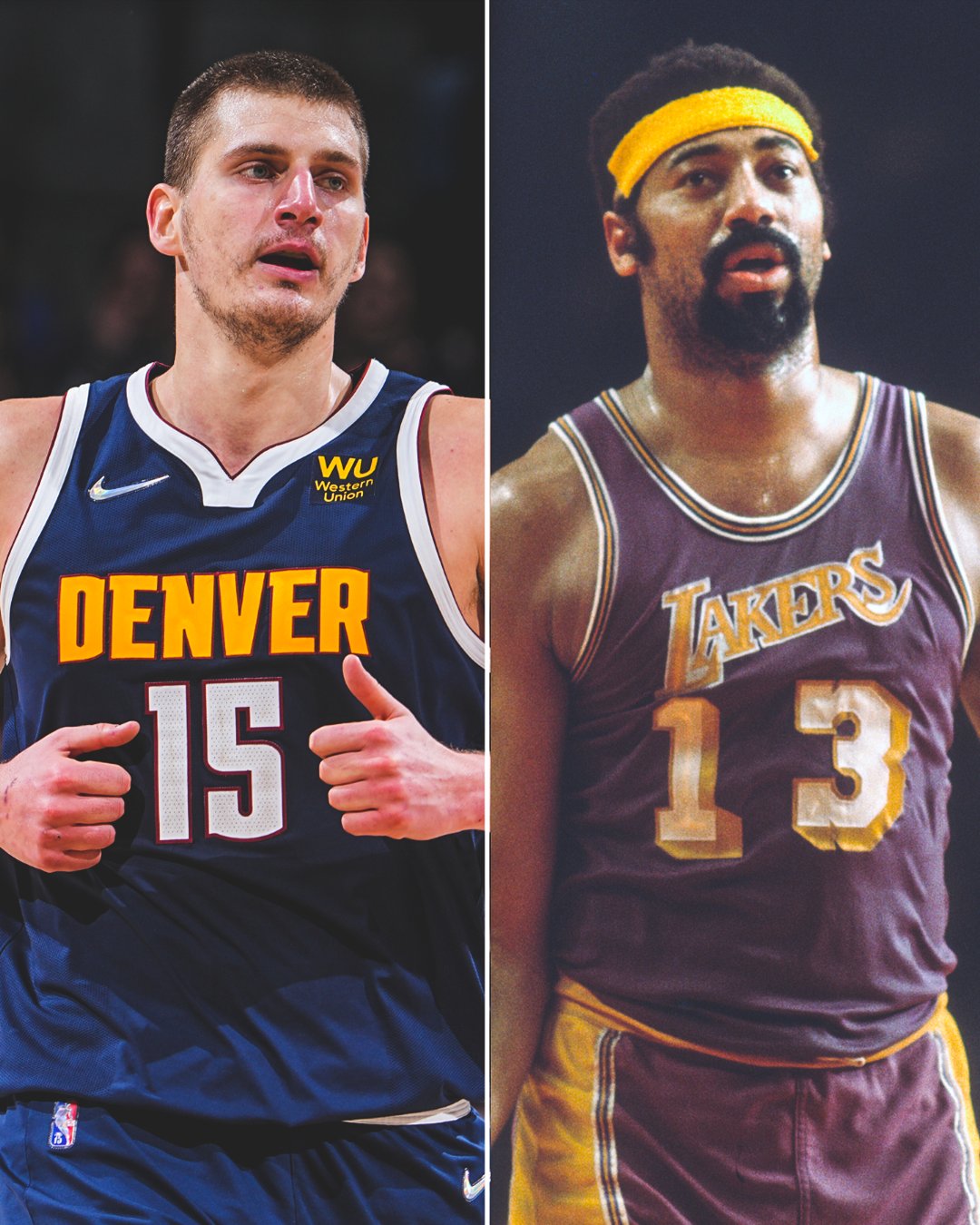 NBA on X: Only two players in NBA history have recorded 50+ PTS, 40+ REB,  and 20+ AST on 50% shooting over a 2-game span. Nikola Jokic. Wilt  Chamberlain.  / X