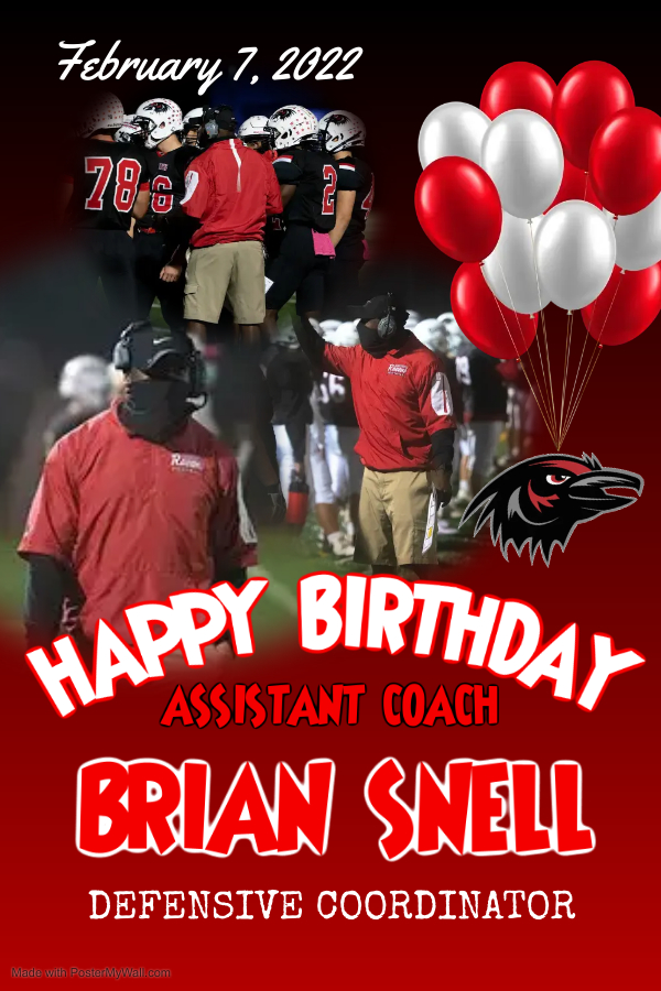 🚨It is a TREMENDOUS day since we have another birthday today on the Ravens sidelines!  Happy Birthday to the BEST defensive mind in the business! The Ravens' Defensive Coordinator and Group 3 Assistant COY nominee, BRIAN SNELL! 110%!! <a href="/Coach_Bsnell/">Coach Snell</a> <a href="/RvilleProud/">RvilleProud</a> @RobbinsvilleAD