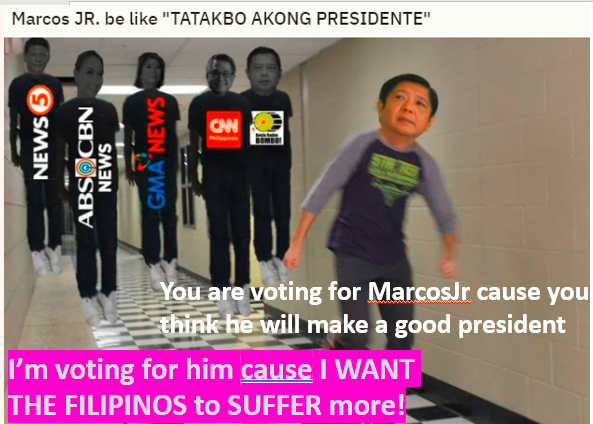 BrutusEidMar's tweet photo. Crab mentality for Marcos Jr supporters....  #LeniForPresident2022 https://t.co/6qm9TirHBk