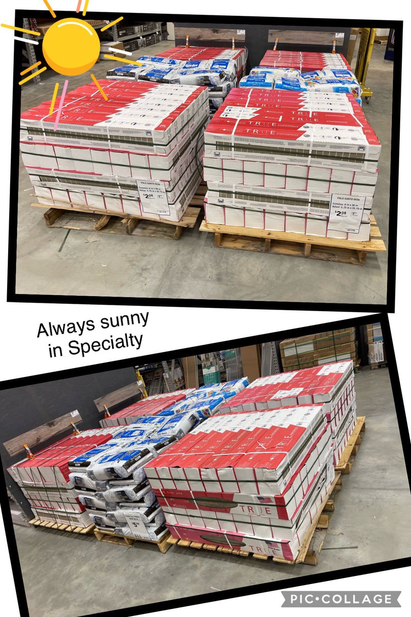 Always sunny in specialty! The flooring team still driving off shelf merchandising! #GautierProud #Gettingitdone #2700strong