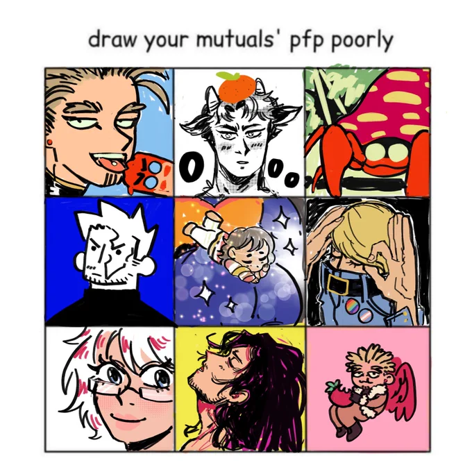 i did each in 5 min or less, can you tell who they are LOL 