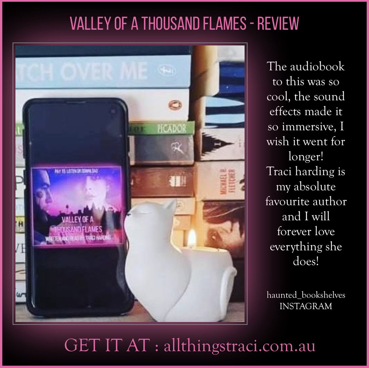 tracharding's tweet photo. Thanks to Kassandra Lee Atkins aka @haunted_bookshelves on Instagram for this lovely review and pic! 
Get the audio and PDF version here : https://t.co/xAzMBLnmhN
#traciharding #allthingstraci https://t.co/ZiwRncy7Qi