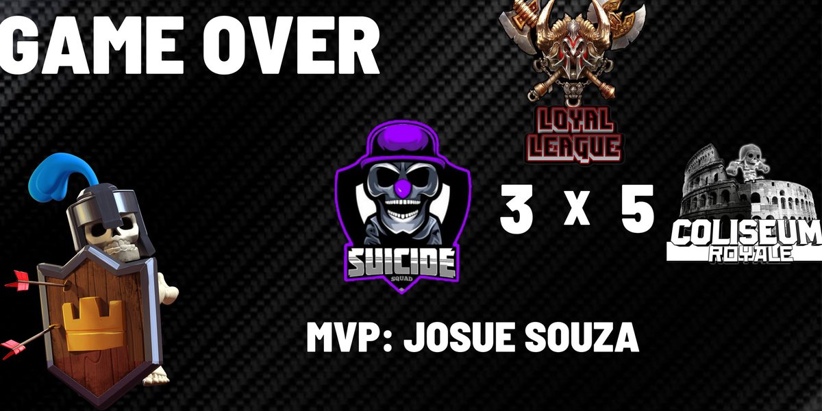 SSquadCR's tweet photo. Infelizmente fuimos Eliminados da Loyal League mas agora é Erguer a cabeça e continuar em frente e focar na CH Liga e trazer vitórias, uma menção especial ao nosso MVP de hoje Josué Souza ganhou 3 partidas seguidas jogando demais, Vamos pra cima #goSSD 💪🎮🏆 https://t.co/SYYPApbv5V