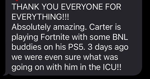 IndianaAstros's tweet photo. *Carter Update*
2/6/22 853pm
#prayforcarter https://t.co/ptQDV1Va1V