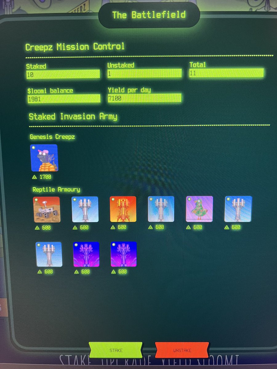 PhantomNFT1's tweet photo. @CBCreepz  what I have so far not including my armoury. This team is amazing and love this project 🚀🚀🚀 https://t.co/ErEcxtg7LU