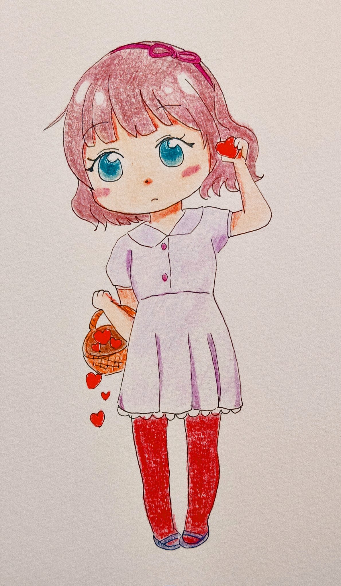 Daisy Bee バレンタイン間近ということで 恋 っていうテーマで描いてみました 可愛いく描けたかなと思います イラスト イラスト好きな人と繋がりたい 絵描きさんと繋がりたい オリジナルイラスト 女の子イラスト アナログイラスト