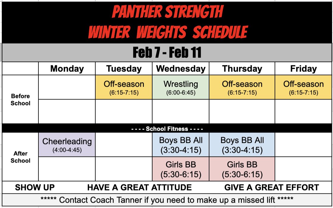 WR Schedule (Feb 7-11): Good luck to <a href="/chsgrapplers/">Creston Wrestling</a> HOME for regional duals as they fight for a trip to the state tournament! #PantherStrong