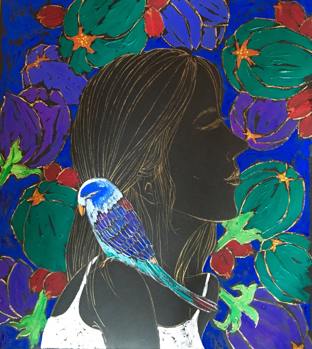 liulingidream's tweet image. 柳玲的重彩艺术创作，首先是东方的，又得益于受过严谨的西洋画体系训练，因此她很好的将重彩风韵和东方审美相互渗透，东方情趣和西方装饰构成设计相互碰撞，从而形成别具一格的重彩风格，厚中见韵，浓中见雅！
mp.weixin.qq.com/s?__biz=MzU1OD…