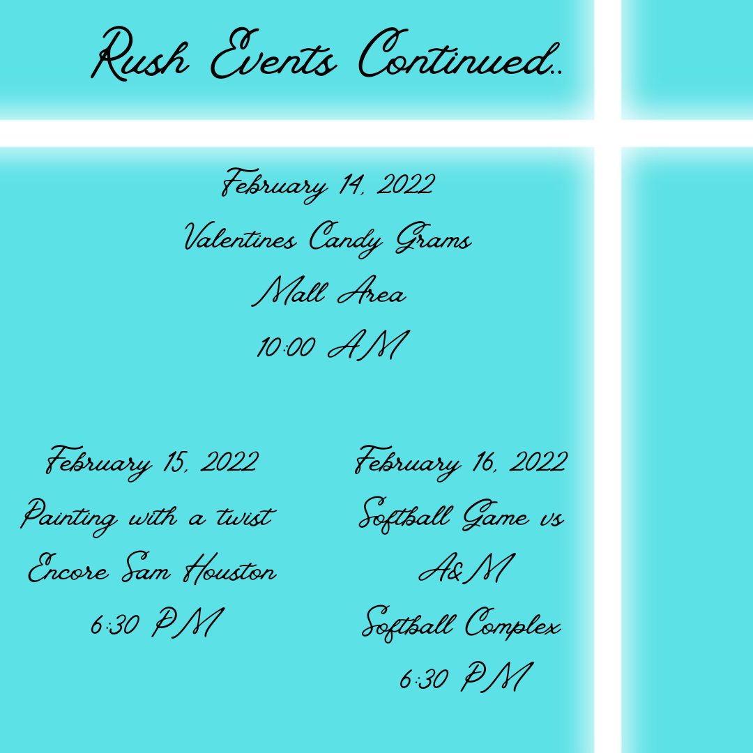 February 8th is our first rush event and it's a movie night! DM us if you have any questions or need a ride🤍 #SHSU #shsu2026 #shsu2024 #shsu2025 #shsu2023