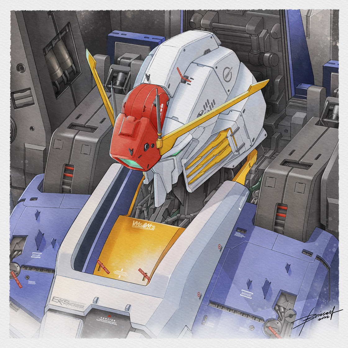 borisasf's tweet photo. イクスェス・ガンダム #MSA-0011[ExT] #Ex-S #イクスェス・ガンダム #ガンダム #ガンダム1000users入り #原創 #Procreate #iPadpro2 #下田重工業 https://t.co/cOa70BTl3z https://t.co/NqfNyQj4Ky
