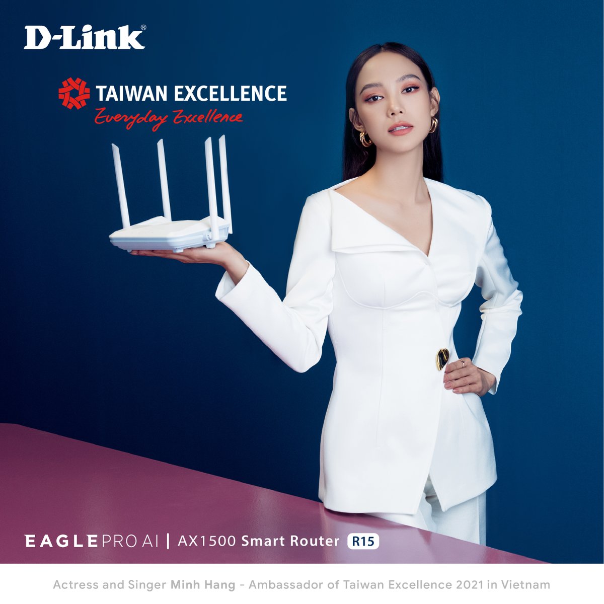 DLink_Global's tweet photo. Meet D-Link’s #EAGLEPROAI AX1500 R15 Smart Router.
Experiences the blazing-fast speed of Wi-Fi 6 wireless connection for your new smartphones and computers. The cutting-edge AI-enabled technology is the perfect touch for your home network.
More info: https://t.co/kYitiKx8RP https://t.co/PW6fZg2IVO