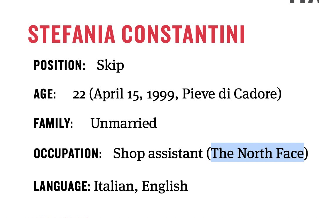 JacobFeldman4's tweet photo. Hey @thenorthface, can we get undefeated curler Stefania Constantini a sponsorship?

Or at least a promotion? https://t.co/BJf2txCci4