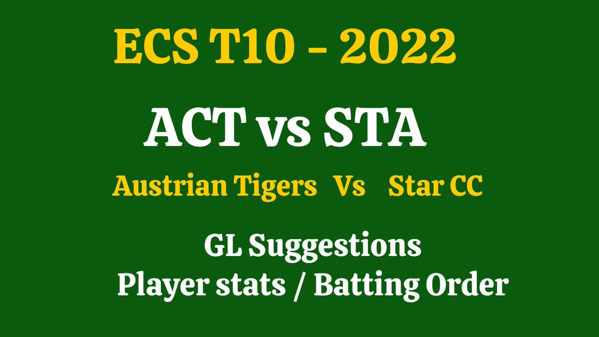 oyepick's tweet image. European Cricket League T10 Prediction

for Full Stats and scorecard watch video now

TW vs SVH : youtu.be/x0BGOKbQ9Qw

ACT vs STA : youtu.be/Tm8RhETi7nM

Join Telegram for Fantasy Team- t.me/oyepick (Search @OYEPICK on telegram)

#ECS #ECST10 #ECS2022 #OYEPICK