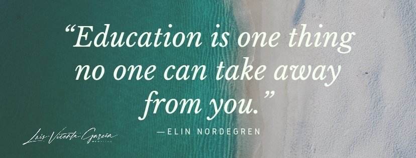lvgarciag's tweet photo. #sundayquotes
"La Educación es lo único que nadie te puede quitar."
- Elina Nordegren
#leadership #education #educacion #Motitud
#sundayperformance https://t.co/6YtzYDZCGX