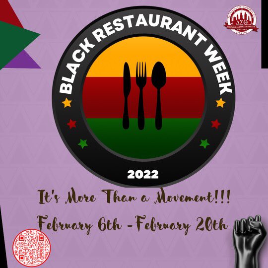 #ChicagoDeltas are celebrating #BHM and Black businesses by supporting Black Restaurant Week, Feb. 6-20, 2022. Join us and tell us who you’re patronizing! 
#CAC #BlackRestaurantWeek #BlackOwnedRestaurants #BuyBlack #EconomicDevelopment