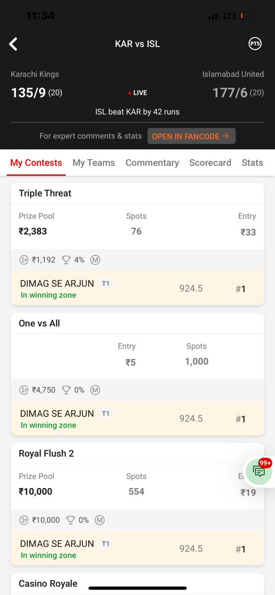 DIMAG SE ARJUN - Fantasycricketguy tweet media