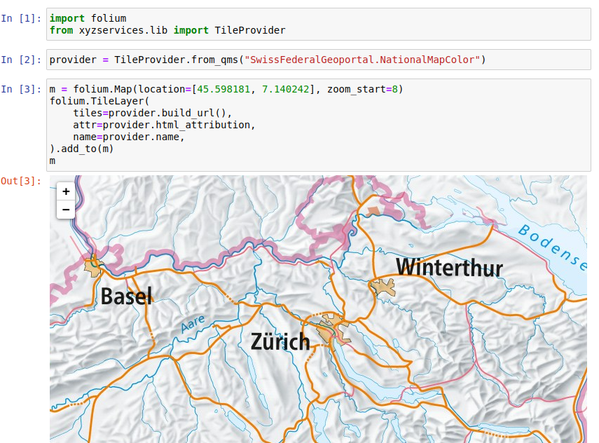 swiss_geoportal's tweet photo. [EN] Want to use  #switzerland maps and data in #geopandas #python? now easily possible through  #QuickMapServices via TMS https://t.co/FEc6e93Oks cc @underdarkGIS #swissgis @MartinChristen https://t.co/aUROw5yP7w