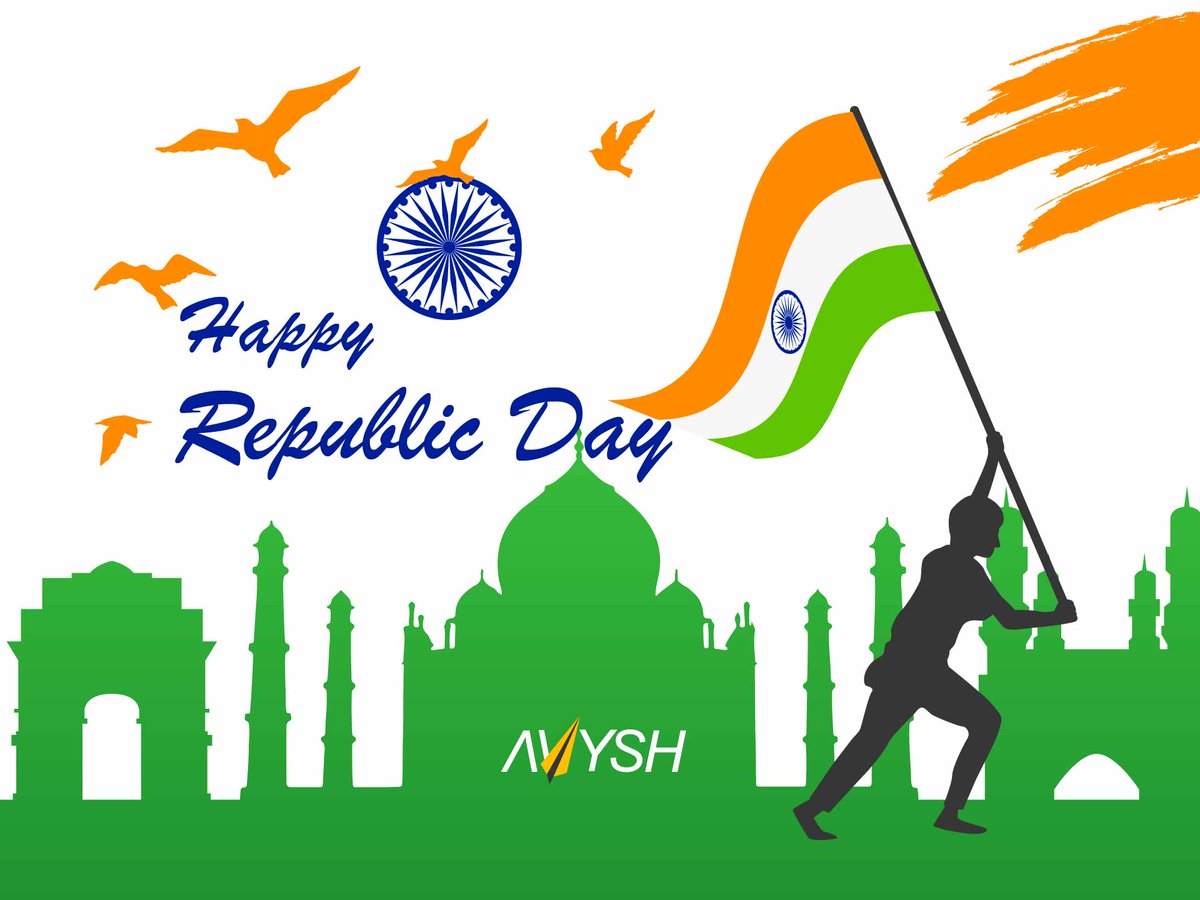 avysh_tech's tweet photo. One constitution, one nation, one people. Today, we salute the brave souls of India! Happy Republic Day! #Avysh #RepublicDay #OnlineShopFront #showcase #promote #engage https://t.co/MHOzIl9O6r