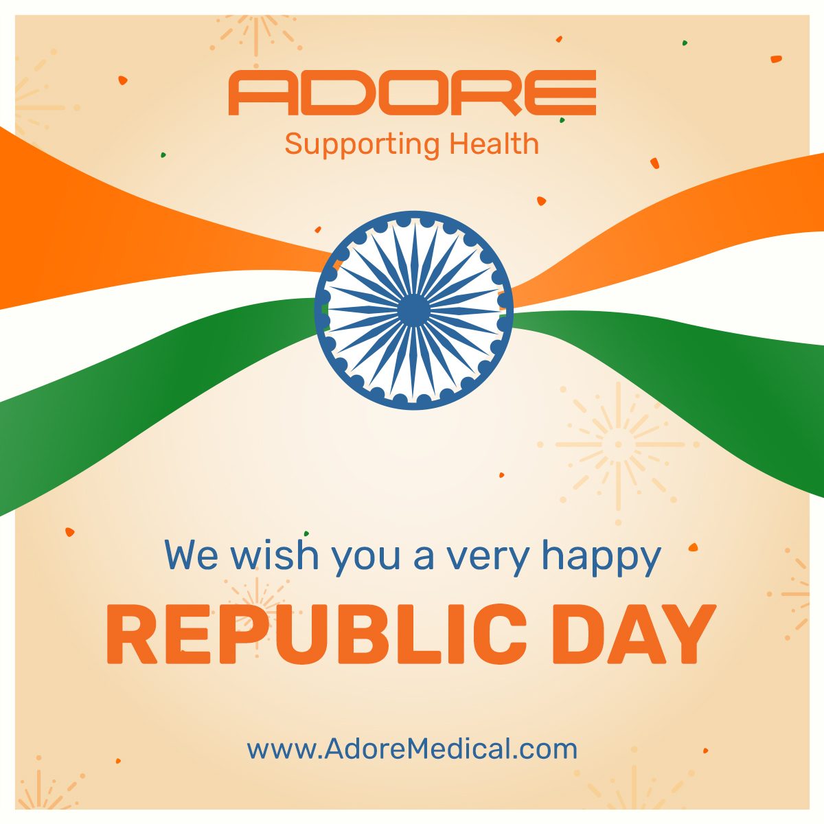 adoremedical's tweet photo. Adore wishes you a very Happy Republic Day.
.
.
.
https://t.co/PNGOu5TwtR
#SupportingHealth #kneebrace #OrthopedicSupport #goodhealth #happiness #painrelief #cervicalsupport #hotcoldtherapyaids https://t.co/AaX0Mn42s3
