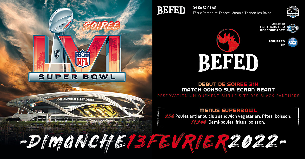 panthersthonon's tweet photo. SUPER BOWL
Réservez votre place avec nous #Befed
https://t.co/M7c1U9eRTV https://t.co/sXC1O10tF9