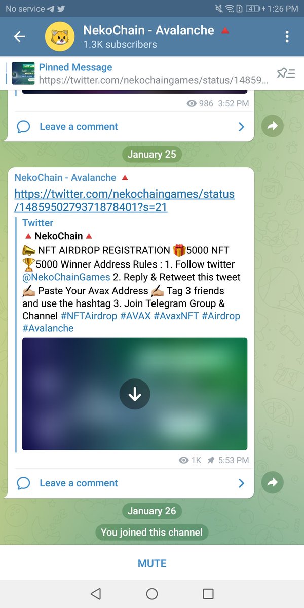 AzlanTheLionn's tweet photo. @NekoChainGames @avalancheavax @AvaxGifts Great Project...
Hope #NekoChain Project is going to Huge soon...
Thanks for the wonderful opportunity...

#Avax Address - 0x1060c15667b7894d28E7AD1E5F8d5fa4ee9BA10a

Telegram I'd - @Mohamedthariq

#NFTAirdrop #AVAX #AvaxNFT #Airdrop #Avalanche https://t.co/85y3K1HM7J