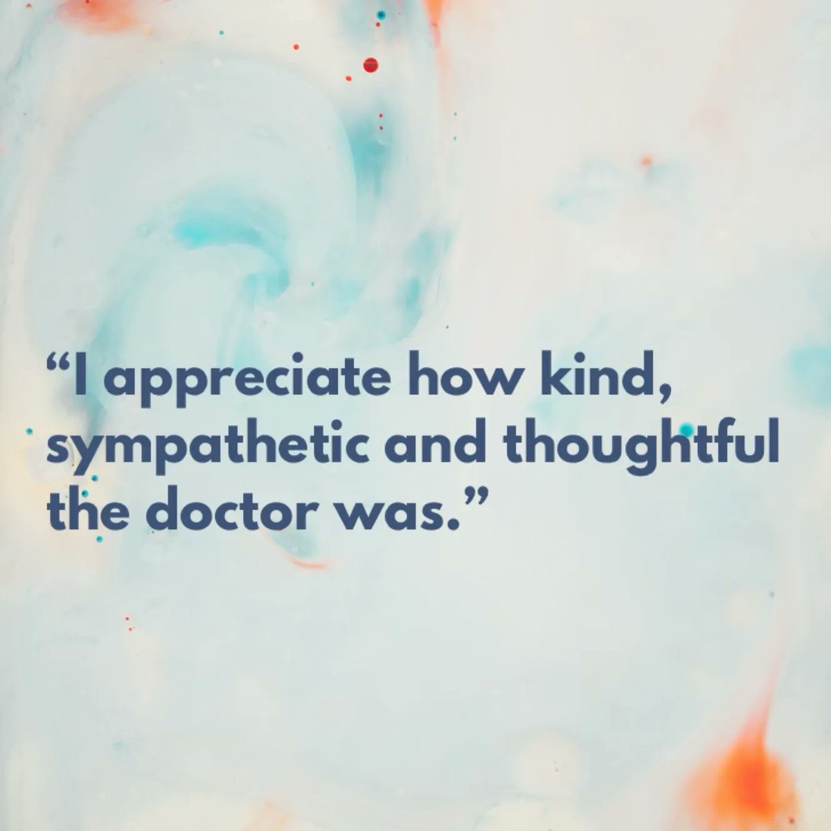 "I appreciate how kind, sympathetic and thoughtful the doctor was."

#patientquotes #METrust #MECFS #pwME