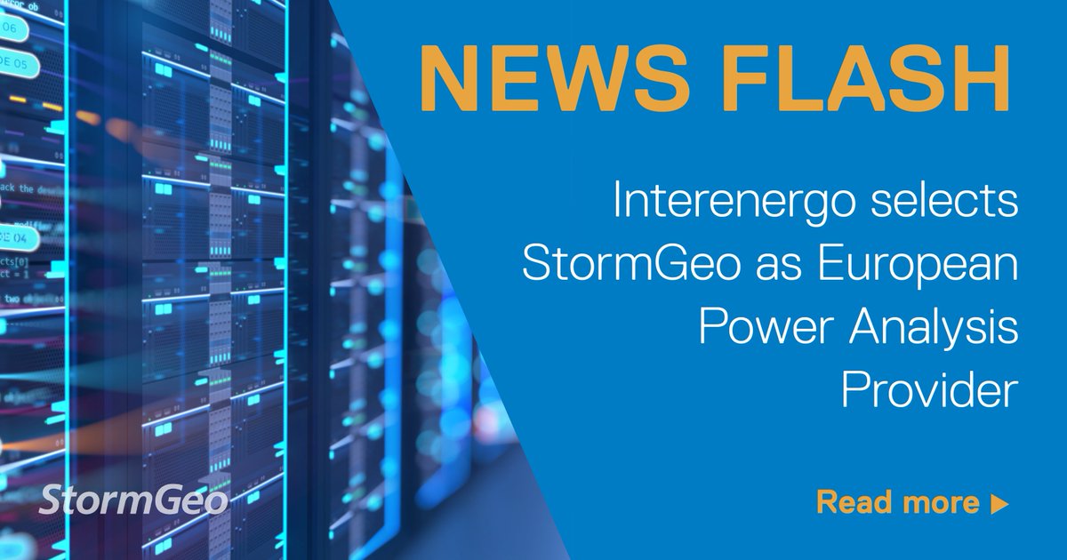 nena_no's tweet photo. NEWSFLASH: Interenergo selects StormGeo as European Power Analysis provider

Read more here: https://t.co/krgiDSqMtD

#energymarkets #poweranalysis #europeanpowermarkets https://t.co/E4ZNnXbNTX