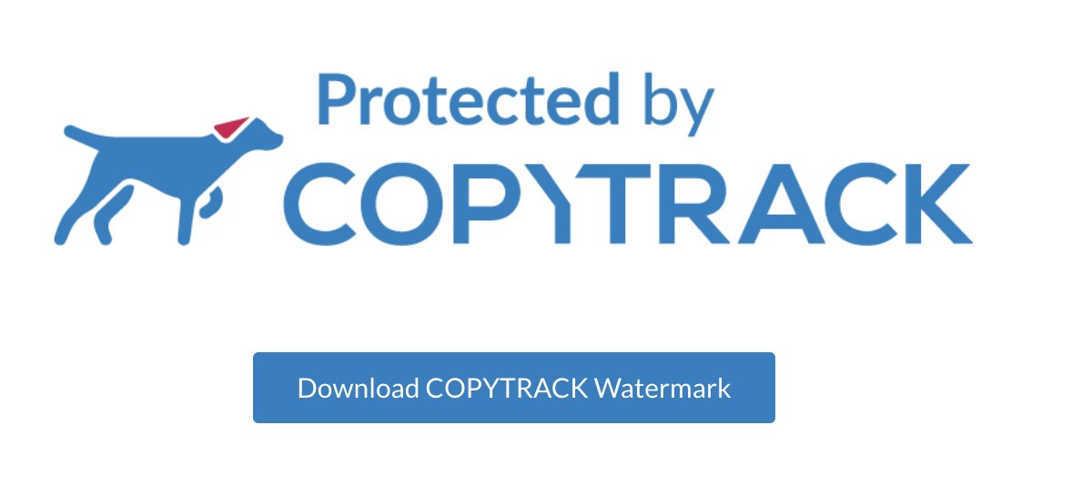 COPYTRACK's tweet image. Be Protected by COPYTRACK 🛡️
Warn potential users against copyright infringement and COPYTRACK Watermark to your website!  👉
ow.ly/8P5w50HoueN
NEW here?Register Now &amp;amp; Find Stolen Images! 👉 ow.ly/tRg150HoueO
#imageprotection #copyright #imagetheft #findstolenimages