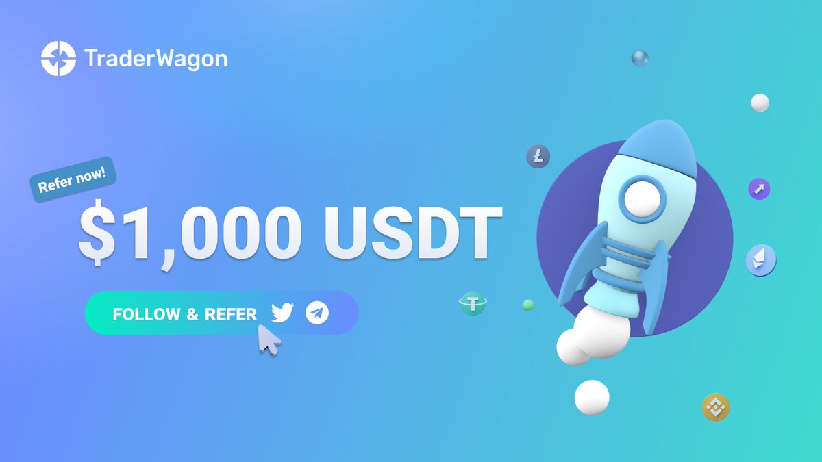 TraderWagon Referral Program Launch Airdrop!🎉

Prize: $1,000 USDT💰

To Join:
1️⃣Follow <a href="/traderwagon/">TraderWagon</a> &amp; Telegram[bit.ly/r2w-tg]
2️⃣RT [bit.ly/r2w-twt] + comment your referral link [Get it here: bit.ly/tw-rfl]
3️⃣Qualify here 👉🏻 bit.ly/r2w-gform