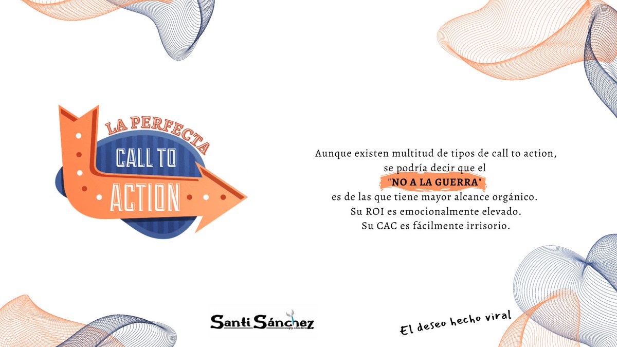 copycreativo's tweet photo. El call to action perfecto es un deseo hecho viral.

#MarketingDigital #Noalaguerra #posicionamiento #copywriting https://t.co/5GqftjUg46