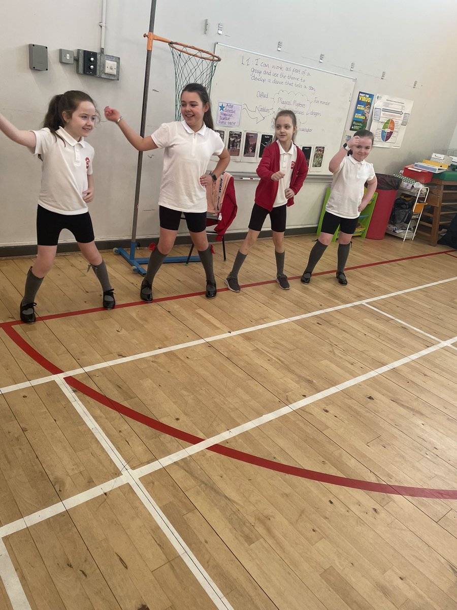 MissAgnew_CCPS's tweet photo. To finish, P5 were taught a tap dance by their fellow classmates. These 4 girls were fabulous at teaching their 5,6,7,8 routine to the class and oh we had fun learning it! #shareaskill #dance #fridayfun @MissNisbet_CCPS @CorpusChristi_K https://t.co/adK7aK5Fck