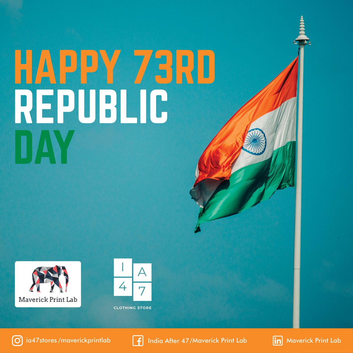 IndiaAfter47's tweet photo. Enjoy your freedom, but also respect the numerous sacrifices made by our leaders. 
Happy Republic Day!

#IndianFlag #IndianArmy #RepublicDay #RepublicDay2022 #clothingbrand #ia47 https://t.co/zEL6WZkTQt