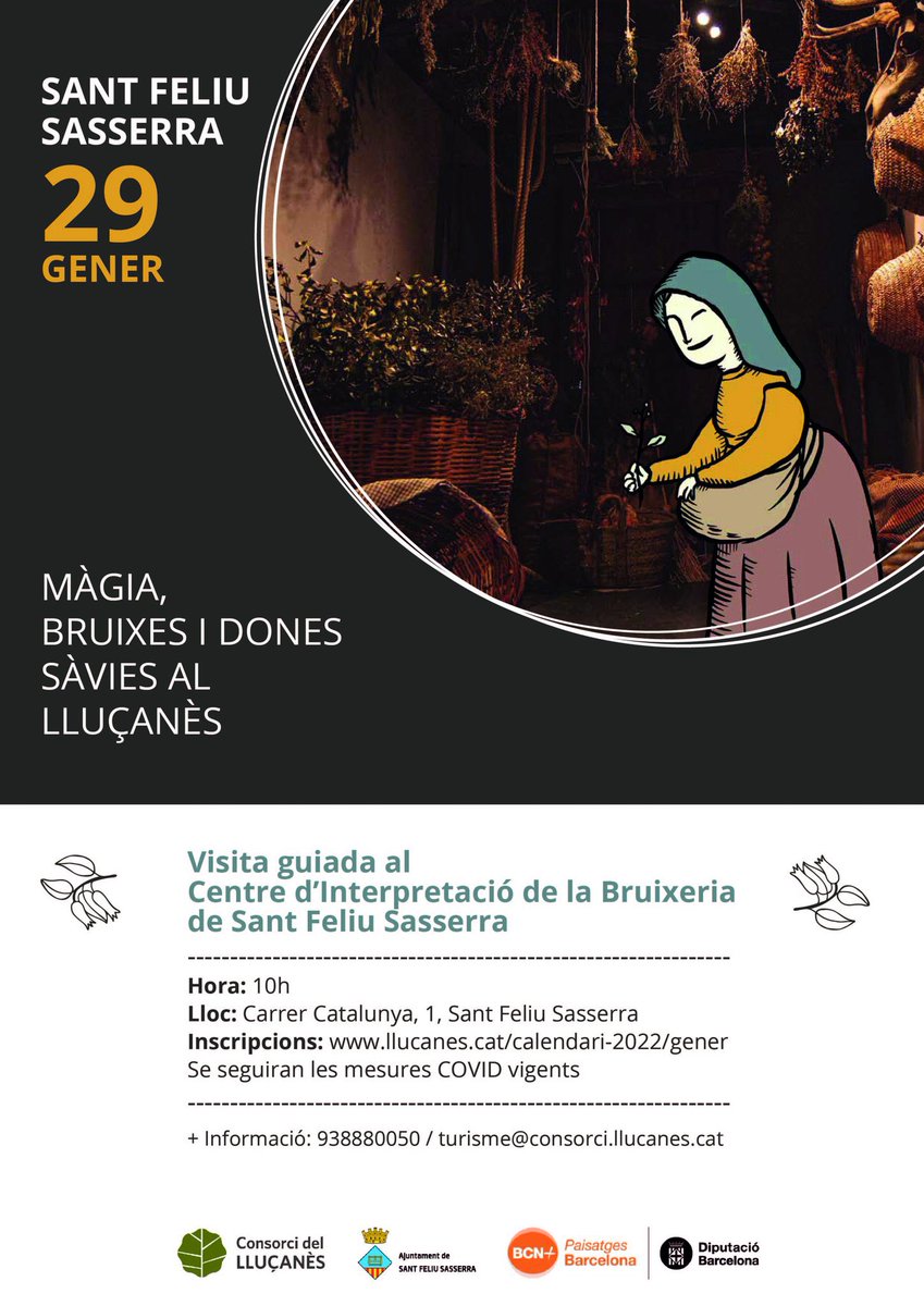 🧙🏻‍♀️✨ Aquest mes de gener iniciem les activitats del cslendari 2022 a Sant Feliu Sasserra, descobrint el Centre d'Interpretació de la Bruixeria.

📅 29 de gener, 10h 
✏️Informació i inscripcions: llucanes.cat/calendari-2022/