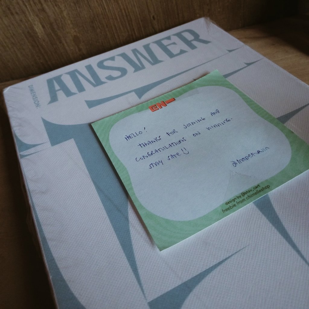 https_enlove's tweet photo. ♡。゚. happy mail ! ♡ °・
Hi, @madeforjin ! thank you so much for your giveaway! the album came safely to me today. may God bless you more^^
➸ #finallyREIceived … ✦ https://t.co/YjV81jAjHk