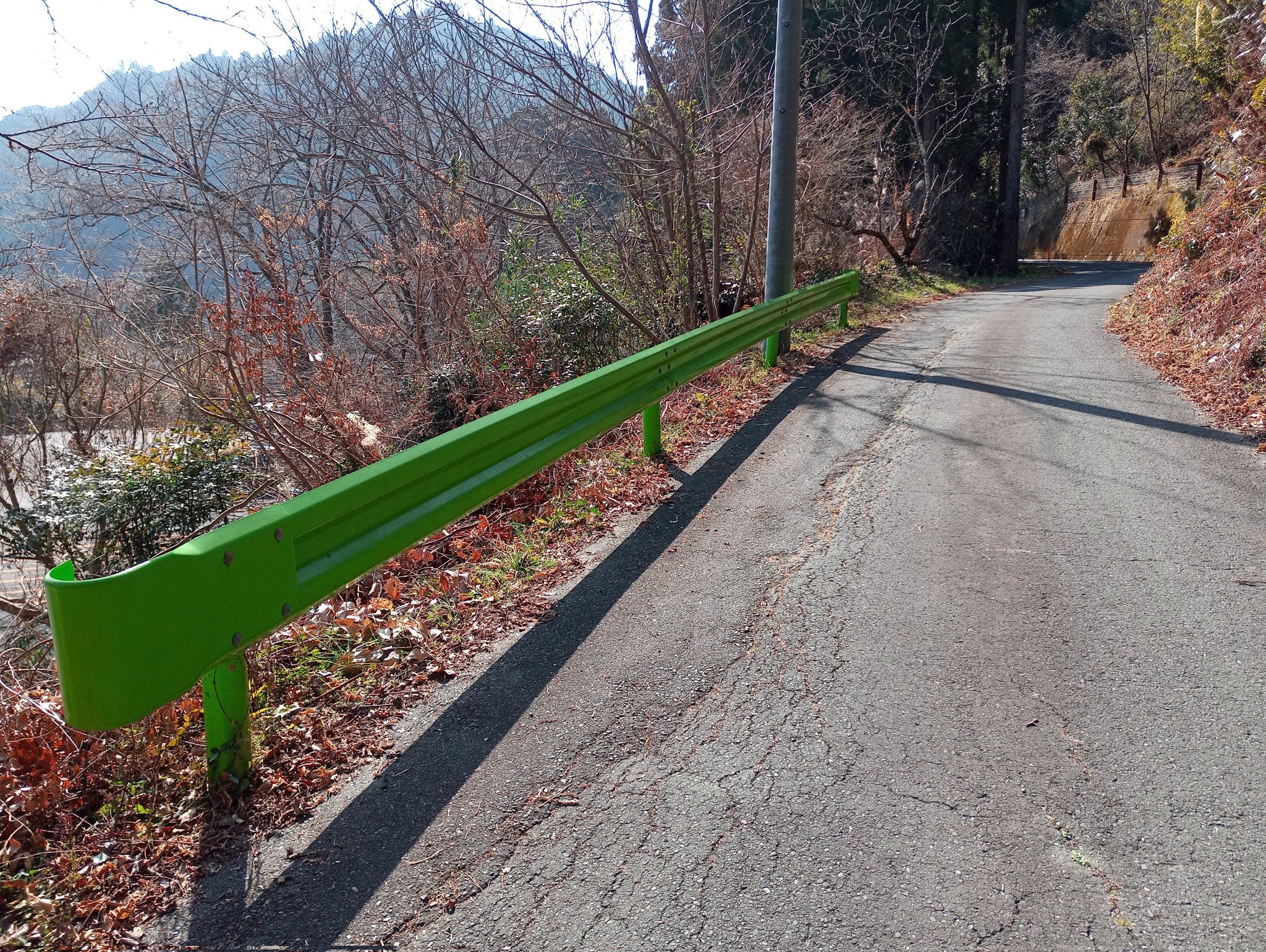 よごれん 山口県のオレンジ色のガードレールは有名だけど 黄緑色のガードレールは見たことがなかった T Co X0vbxrbkgm Twitter
