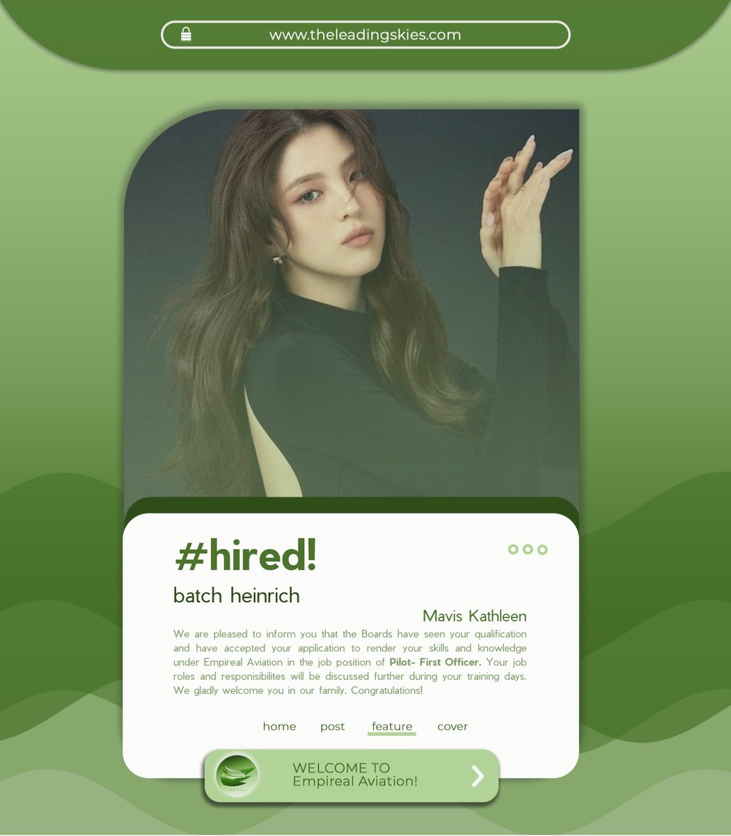 mvrellousfiles's tweet photo. ㅤㅤㅤㅤㅤ

Painting the skies https://t.co/C83qym6D6H

Mavis Kathleen Ty - Issartel. Juarez is affiliated with @TheLeadingSkies

Officially on board, Empireal Aviation.

#HeinrichBatch
      ㅤㅤ
ㅤ https://t.co/LYDZX9f8rw