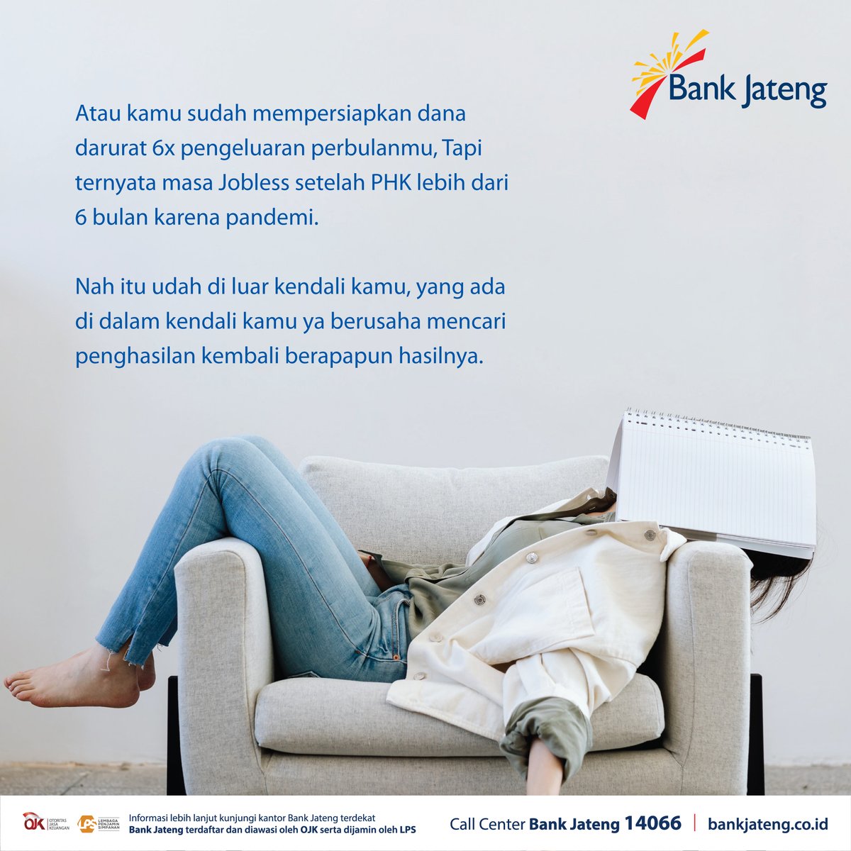 bank_jateng's tweet photo. Pahami, gak semua hal bisa kamu kendalikan

Jadi stop overthinking, and do something untuk menjadi #SemakinBaik👌🏻

#BankJateng
#TabunganBima https://t.co/fG6DJijcRg