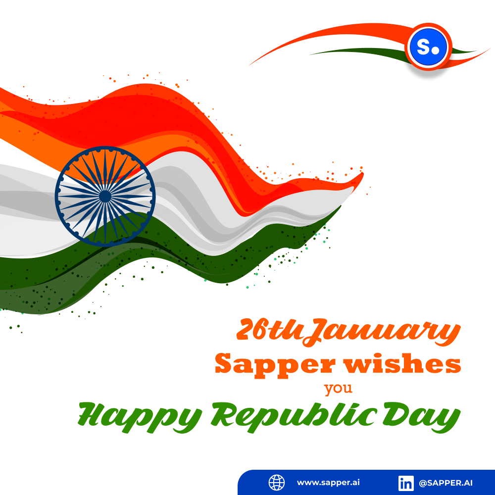 Sapper_AI's tweet image. Happy #RepublicDay to everyone from @Sapper_AI 

#RepublicDay2022 #hr #Constitution