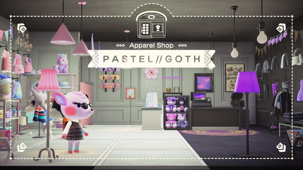 _queeniecraft's tweet photo. Apparel Shop: p a s t e l // g o t h #AnimalCrossing #ACNH #acnhscreenshot #newhorizons #epiphanyisle #virtualphotography #paradiseplanning #hhp https://t.co/Tq7lpHGuC2