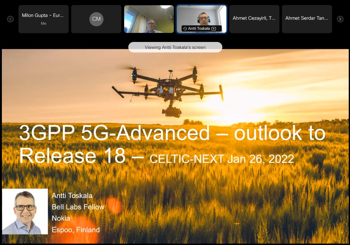 CelticNext's tweet photo. Keynote by Antti Toskala from Nokia Bell Labs on "3GPP 5G-Advanced – outlook to Release 18" at the CELTIC-NEXT Online Proposers Day
https://t.co/Z6dDsiOxj0
#CelticPropDay #ICT #5G #6G #EurekaClusters @3GPPLive @EUREKA_NETWORK https://t.co/LLm8pfTO9c